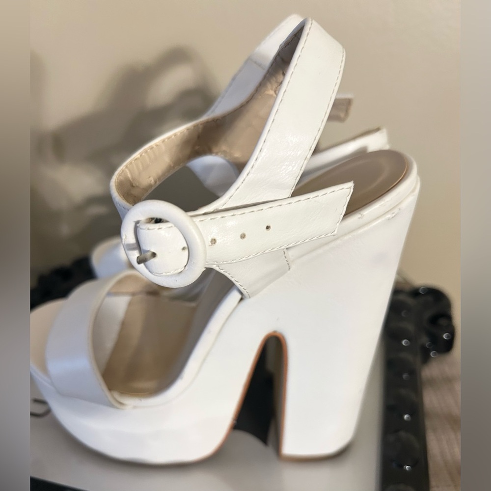 Aldo White Platform Heels